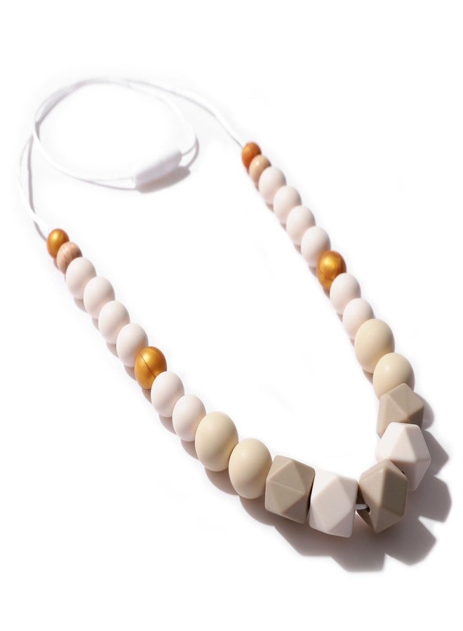 TERJIO Silicone Nursing Necklace - Emotional Calming Breastfeeding Supplies, Fidget Necklace For New Moms, Newborn Nursing Sensory Silicone Beads Jewellery. - Image 1